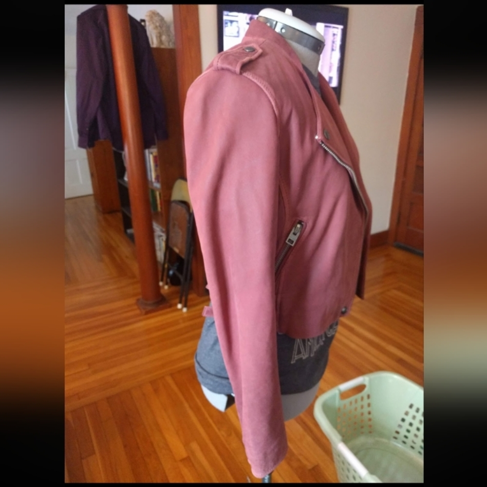 Lucky Brand Pink Leather Jacket - Picture 4 of 6